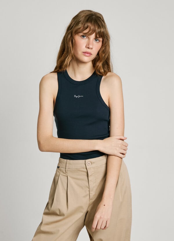 Pepe Jeans Top Canalé Sin Mangas