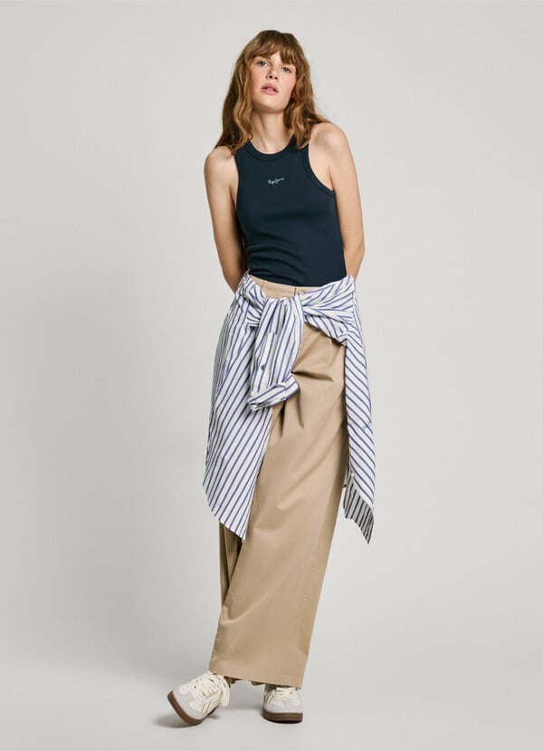 Pepe Jeans Top Canalé Sin Mangas