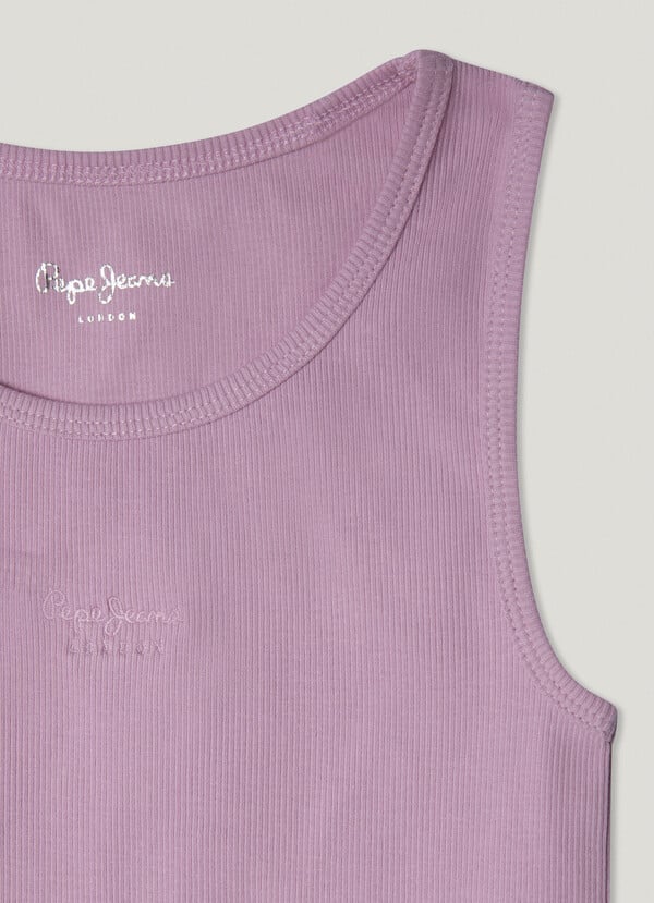 Pepe Jeans Top Canalé Sin Mangas