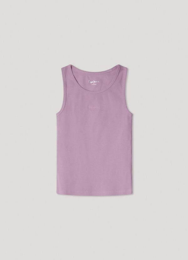 Pepe Jeans top canalé sin mangas