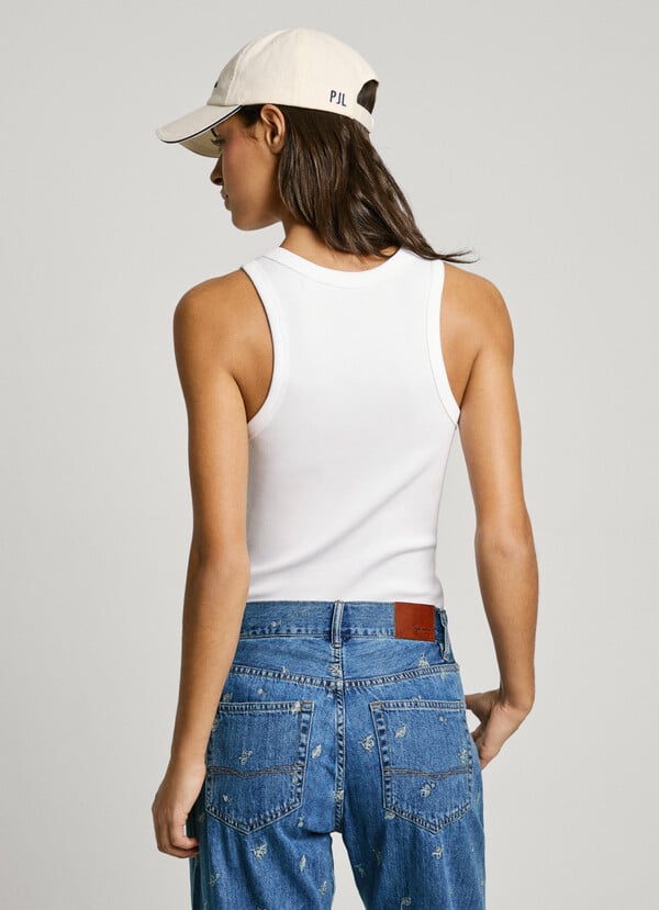 Pepe Jeans Top Canalé Sin Mangas