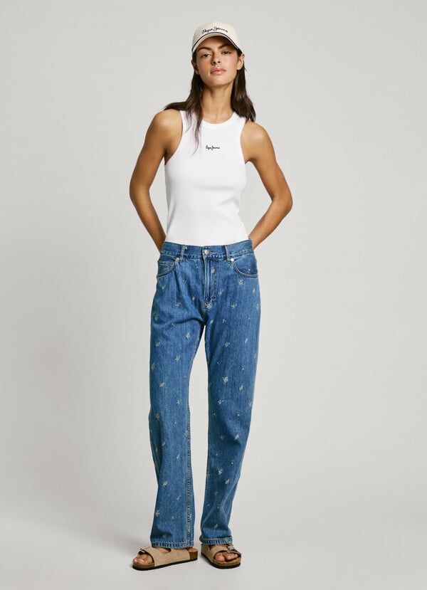 Pepe Jeans Top Canalé Sin Mangas