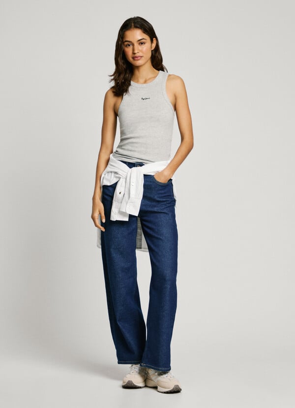 Pepe Jeans Top Canalé Sin Mangas