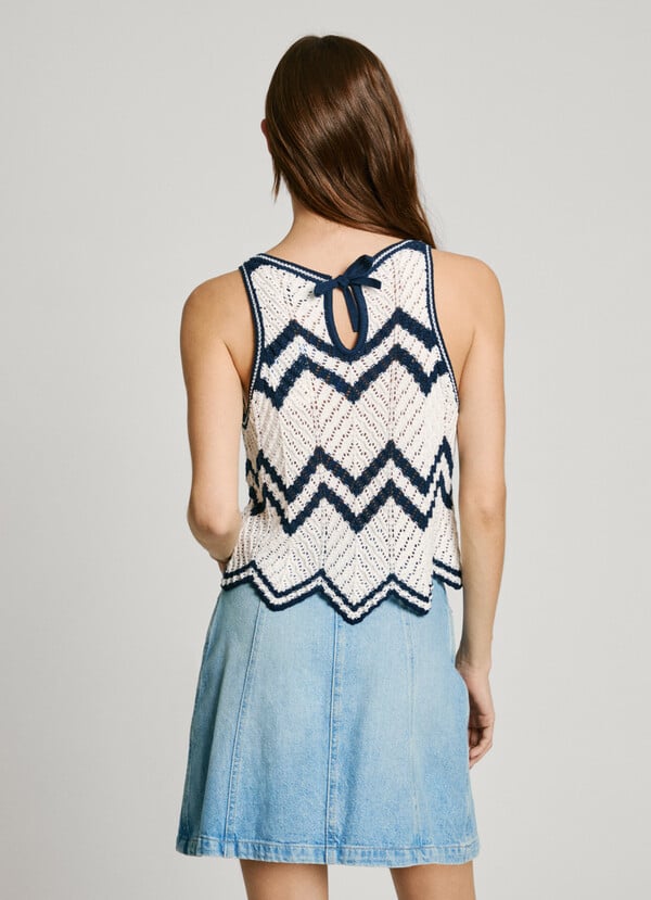 Pepe Jeans Top De Punto Sin Mangas