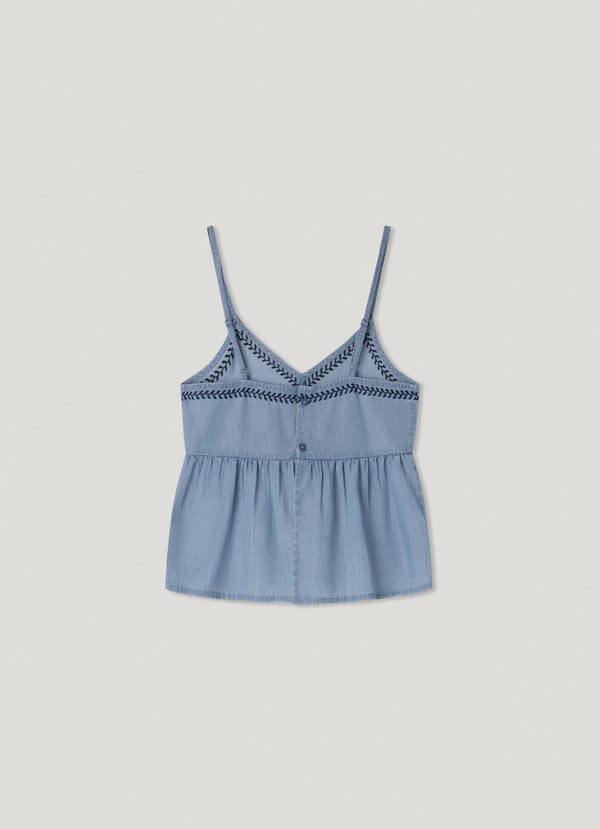 Pepe Jeans Top De Sarga Fit Cropped