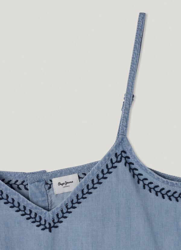 Pepe Jeans Top De Sarga Fit Cropped