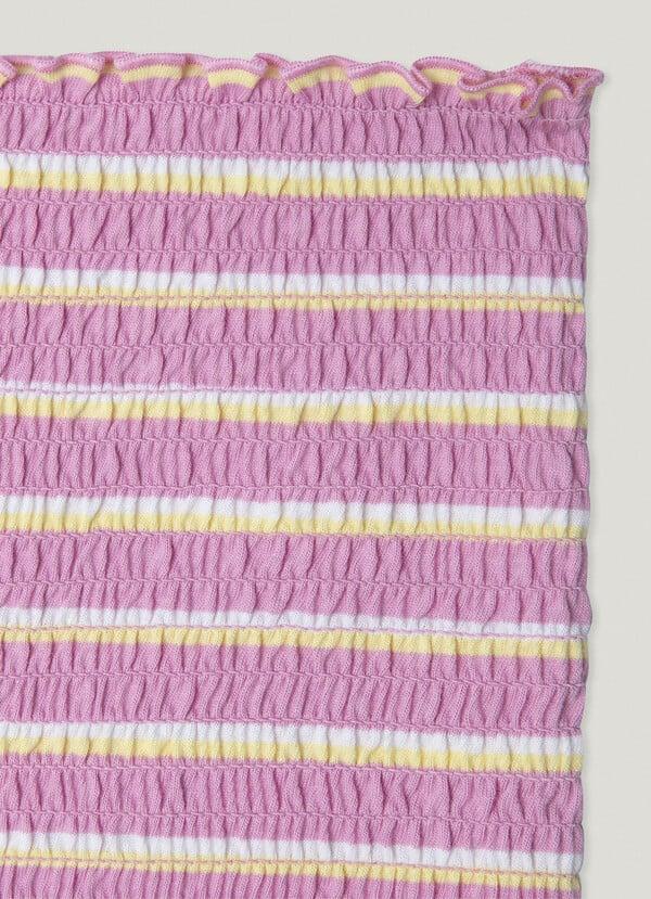 Pepe Jeans Top Fruncido De Rayas