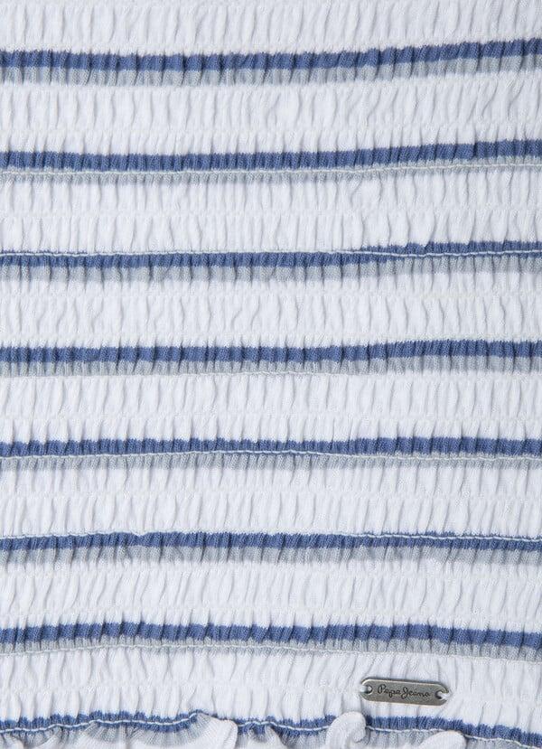 Pepe Jeans Top Fruncido De Rayas