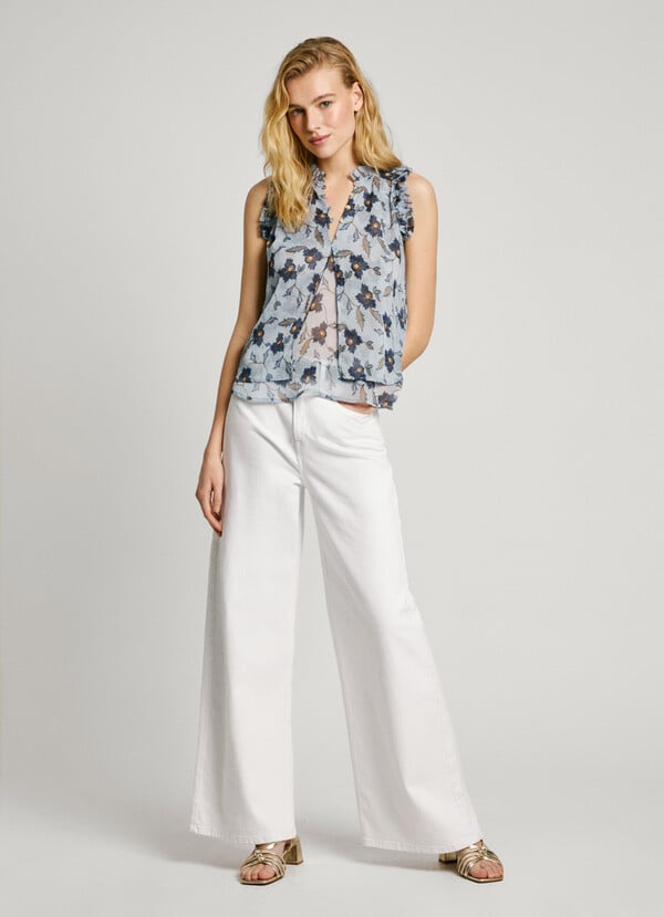 Pepe Jeans top sin mangas estampado floral