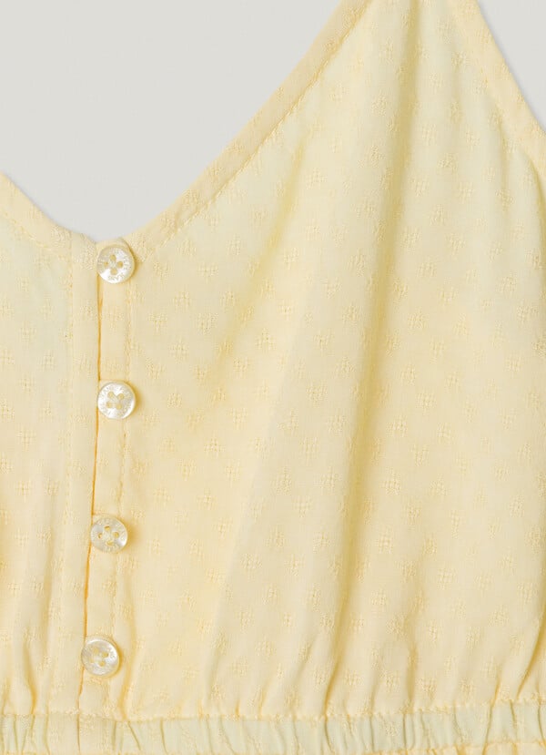 Pepe Jeans Top Tirantes Con Detalles Fruncidos