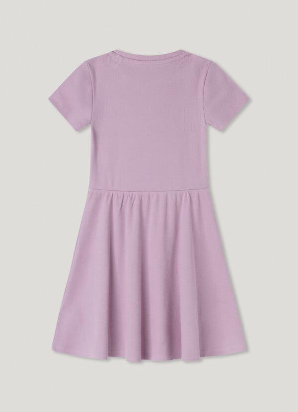 Pepe Jeans Vestido Corto Canalé Con Logo