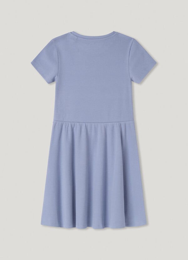 Pepe Jeans Vestido Corto Canalé Con Logo