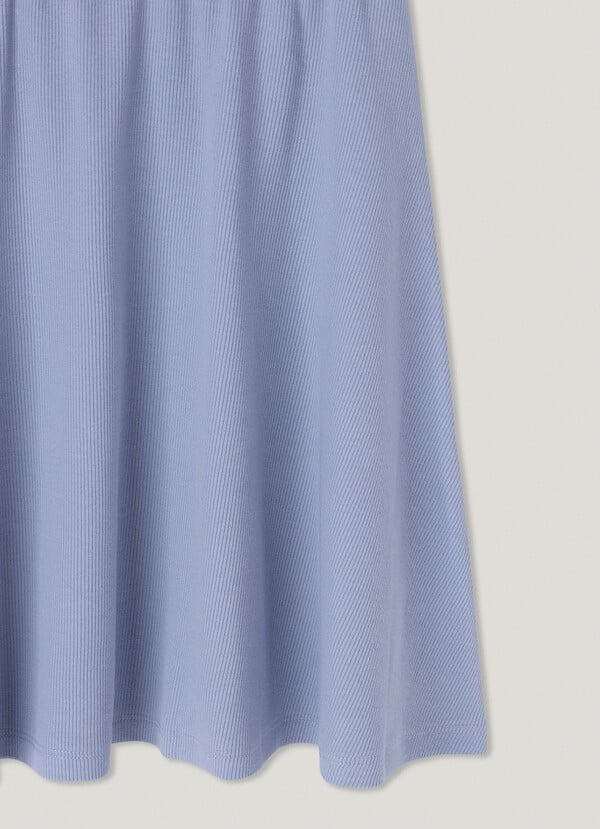 Pepe Jeans Vestido Corto Canalé Con Logo