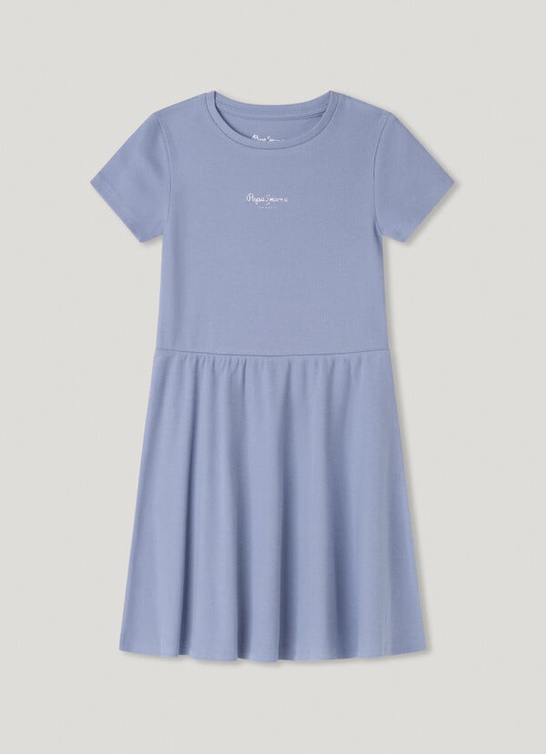 Pepe Jeans vestido corto canalé con logo