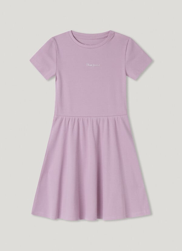 Pepe Jeans vestido corto canalé con logo