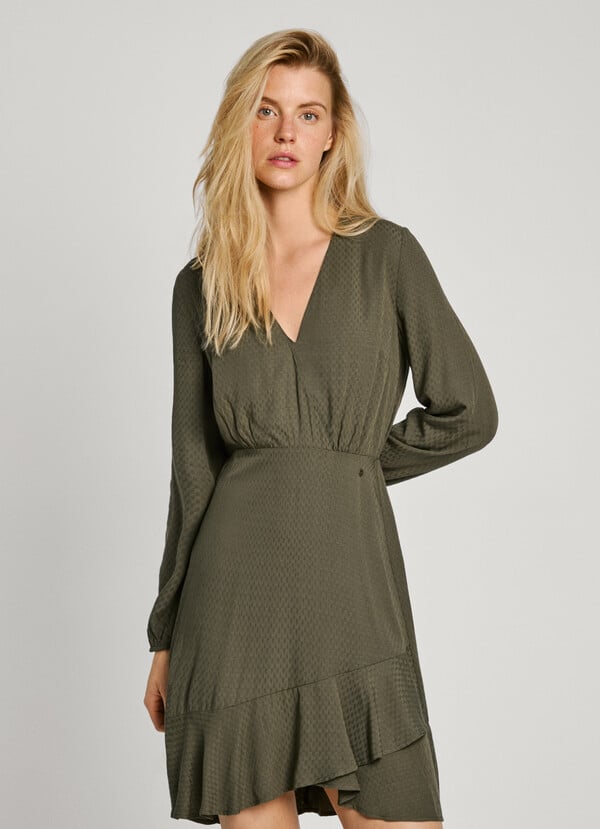 Pepe Jeans Vestido Corto Cuello Pico