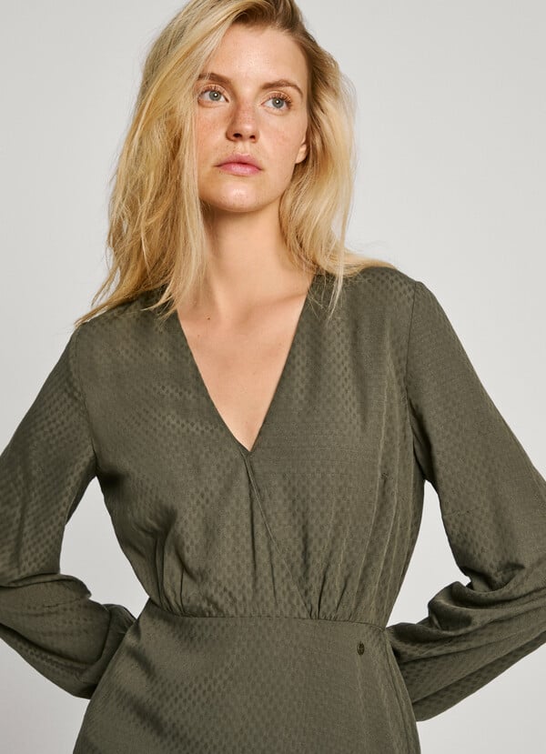 Pepe Jeans Vestido Corto Cuello Pico