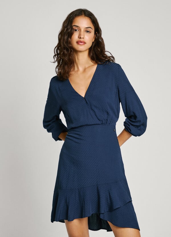 Pepe Jeans vestido corto cuello pico