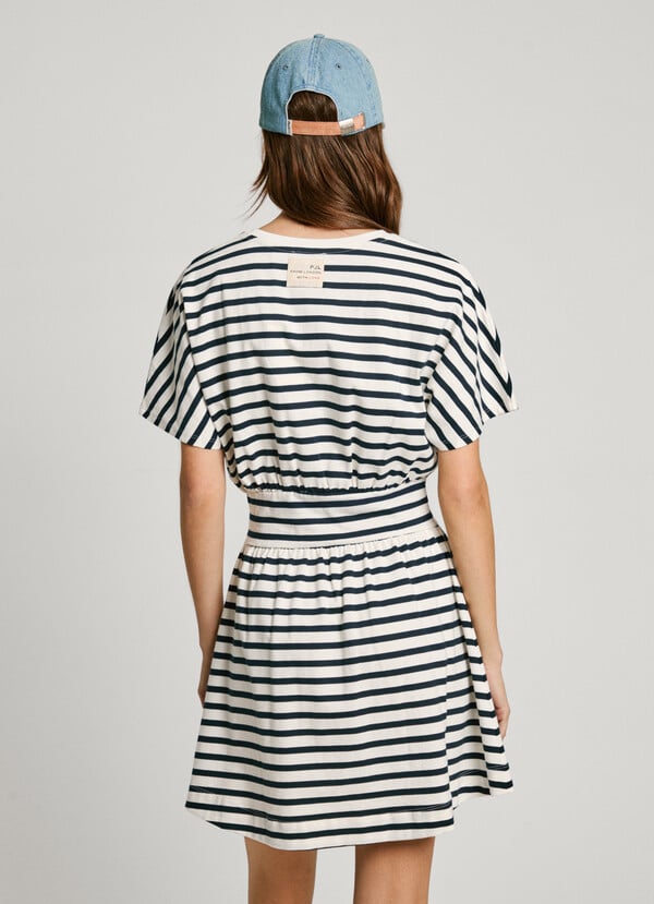 Pepe Jeans Vestido Corto De Rayas