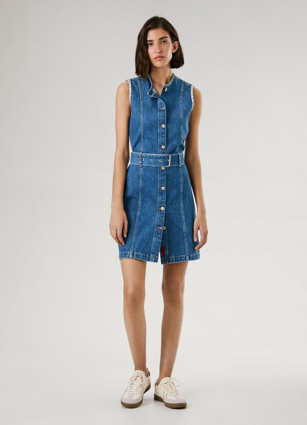 Pepe Jeans Vestido Corto Denim Fit Regular