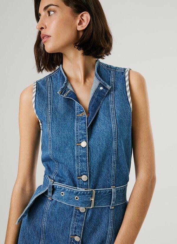 Pepe Jeans Vestido Corto Denim Fit Regular