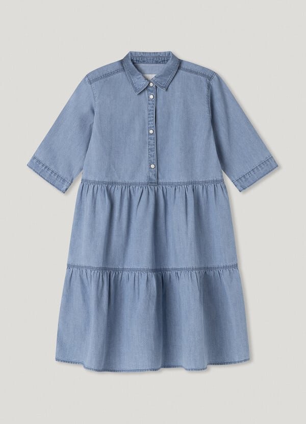 Pepe Jeans vestido corto denim fit regular