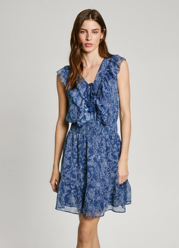 Pepe Jeans Vestido Corto Estampado Floral
