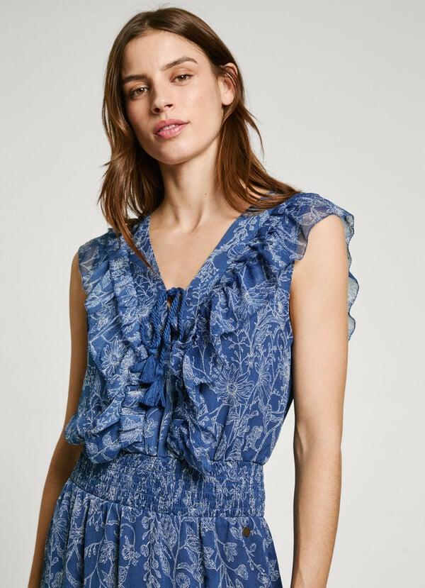 Pepe Jeans Vestido Corto Estampado Floral