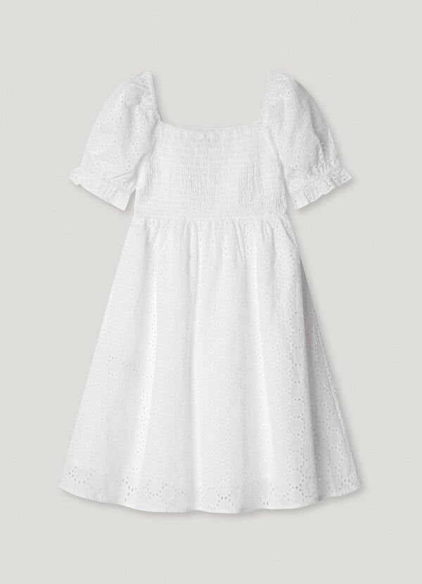 Pepe Jeans Vestido Corto Popelín Calado