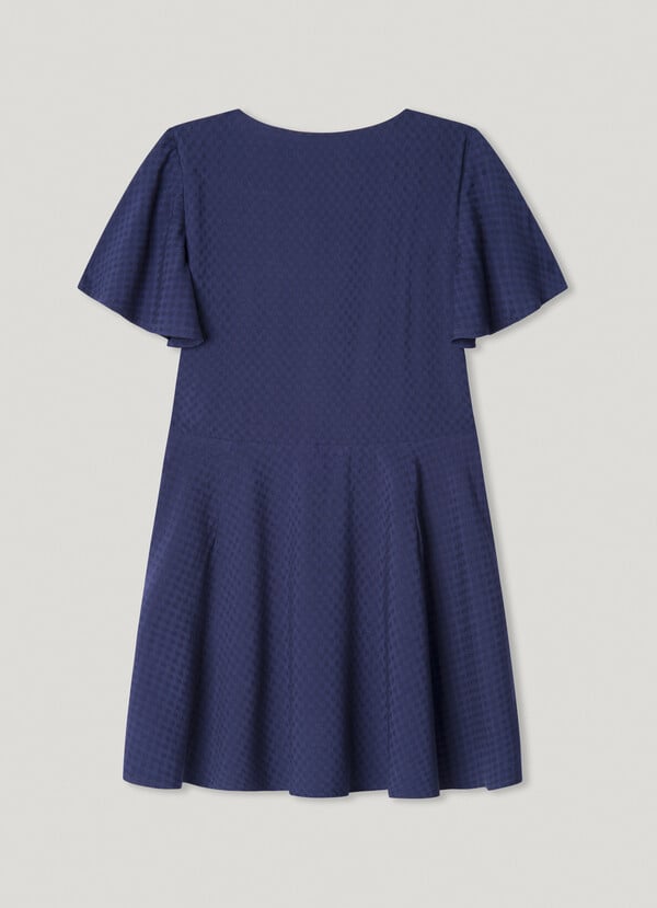 Pepe Jeans Vestido Corto Skater Cuello Pico