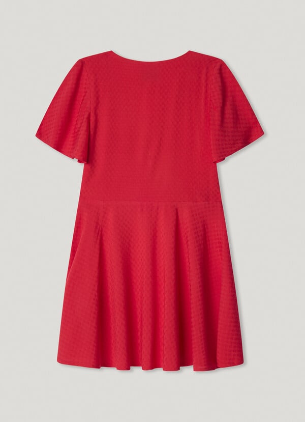 Pepe Jeans Vestido Corto Skater Cuello Pico