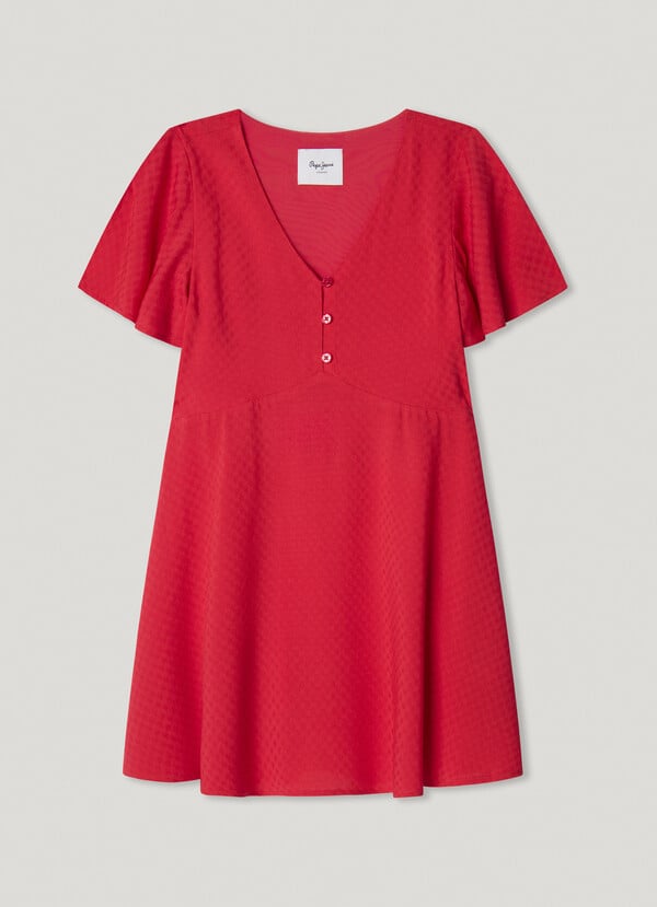Pepe Jeans vestido corto skater cuello pico