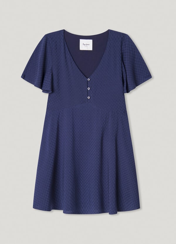 Pepe Jeans vestido corto skater cuello pico