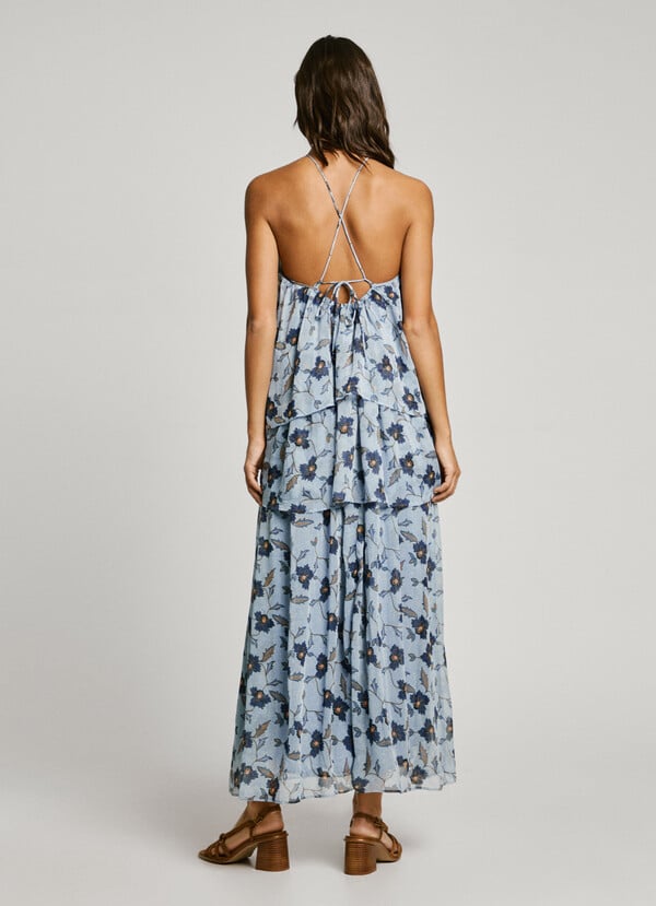 Pepe Jeans Vestido Largo Estampado Floral