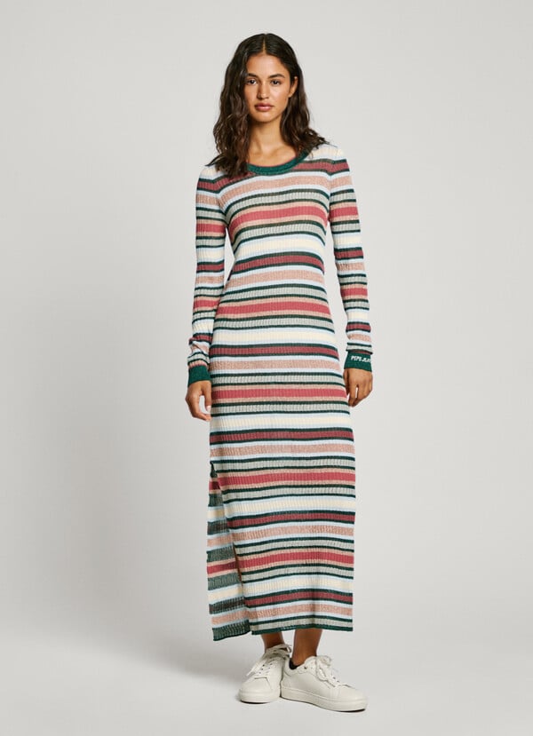 Pepe Jeans vestido midi canalé