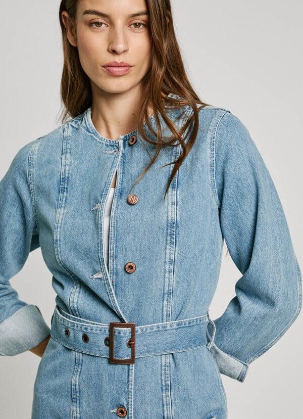 Pepe Jeans Vestido Midi Denim Fit Loose