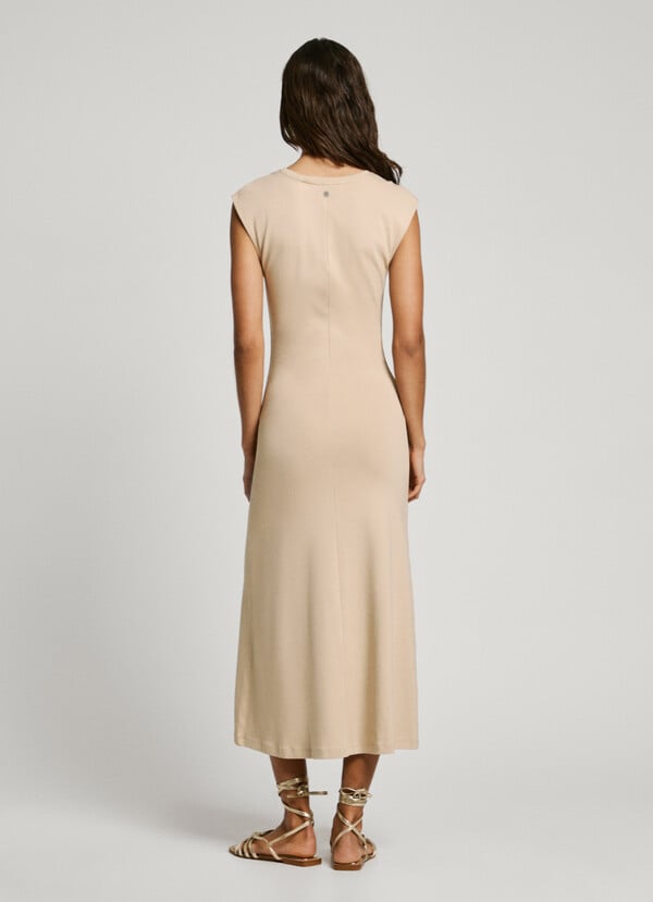 Pepe Jeans Vestido Midi Drapeado