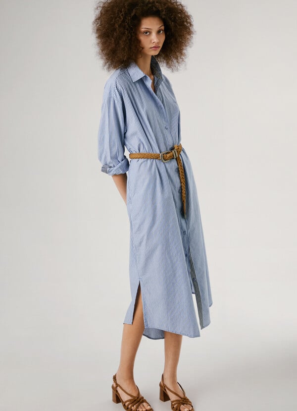 Pepe Jeans Vestido Midi Estampado De Rayas