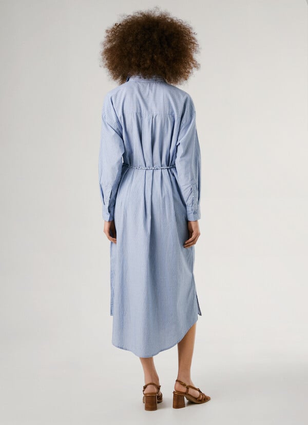 Pepe Jeans Vestido Midi Estampado De Rayas