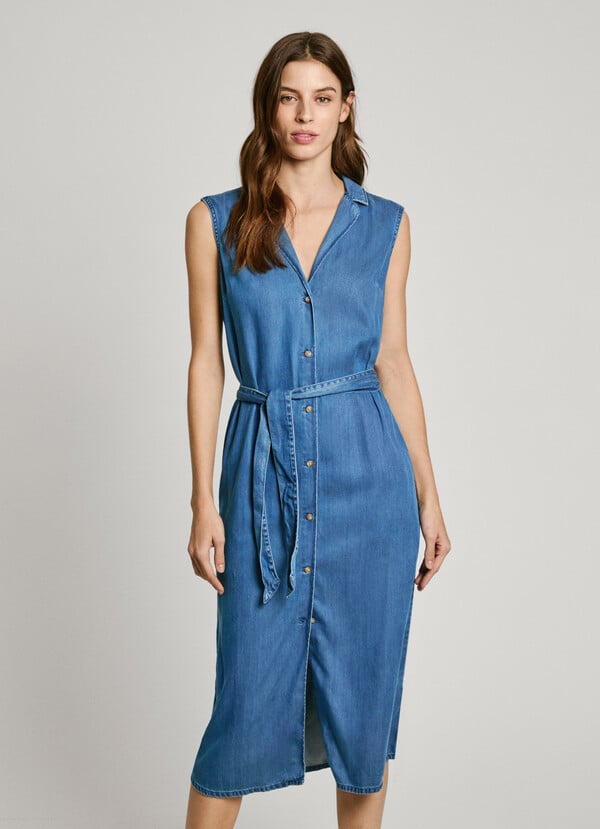 Pepe Jeans Vestido Midi Fit Regular