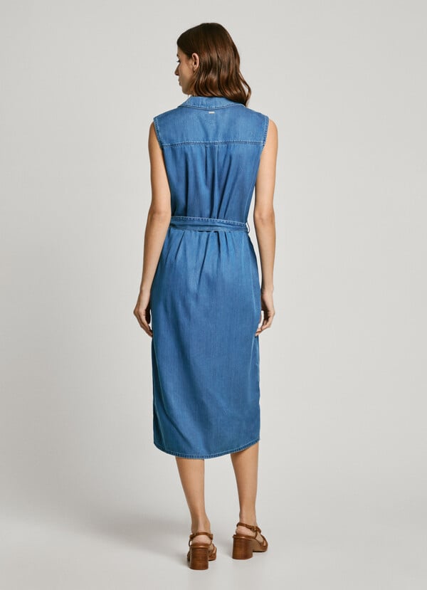 Pepe Jeans Vestido Midi Fit Regular