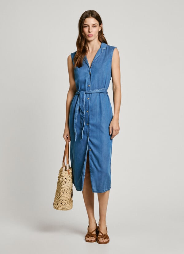 Pepe Jeans Vestido Midi Fit Regular