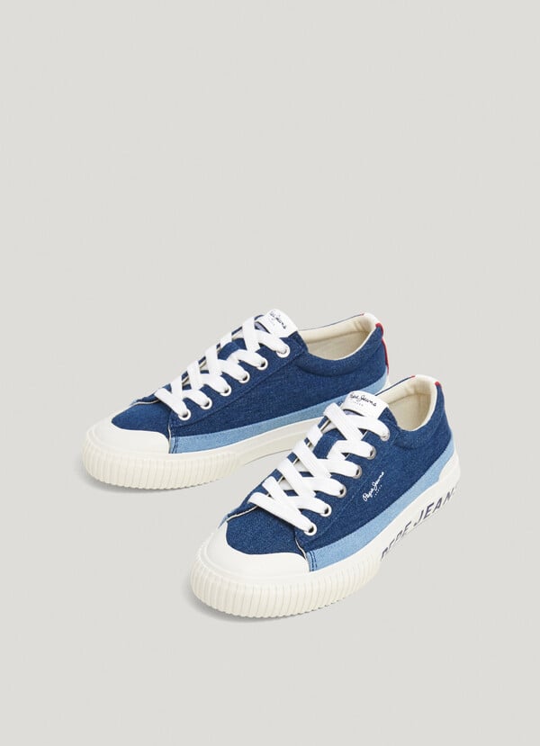 Pepe Jeans Zapatillas Con Detalles Denim