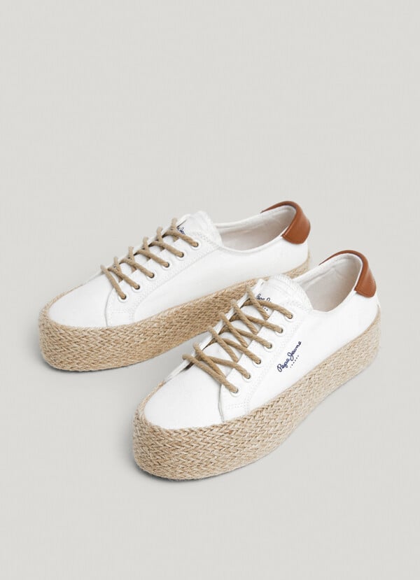 Pepe Jeans Zapatillas De Plataforma Detalles Yute