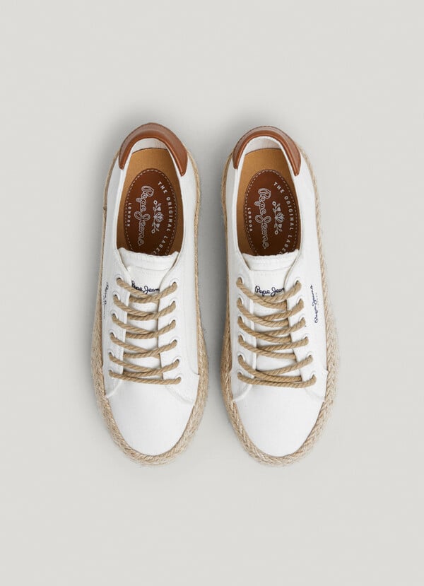 Pepe Jeans Zapatillas De Plataforma Detalles Yute