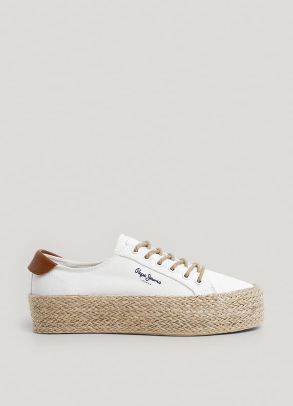 Pepe Jeans zapatillas de plataforma detalles yute