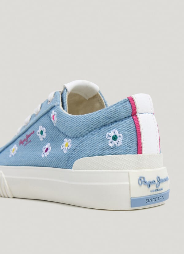 Pepe Jeans Zapatillas Denim Detalles Florales