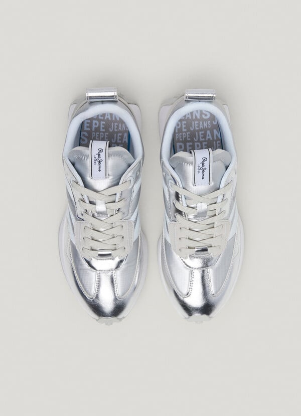Pepe Jeans Zapatillas Efecto Piel Metalizadas