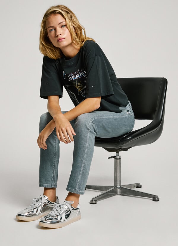 Pepe Jeans zapatillas metalizadas - ball