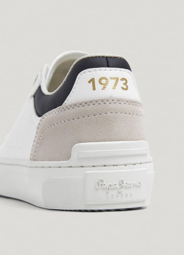 Pepe Jeans Zapatillas Piel Con Detalles En Ante